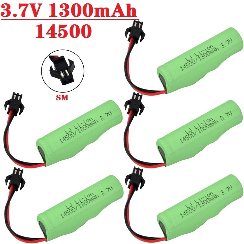 Shelly Plug - JJRC C2 D828 RCカー用アップグレード版3.7V 1300mAhリポバッテリー、14500 SMプラグ付き、RCスタントダンプカーバッテリー玩具アクセサリー用
