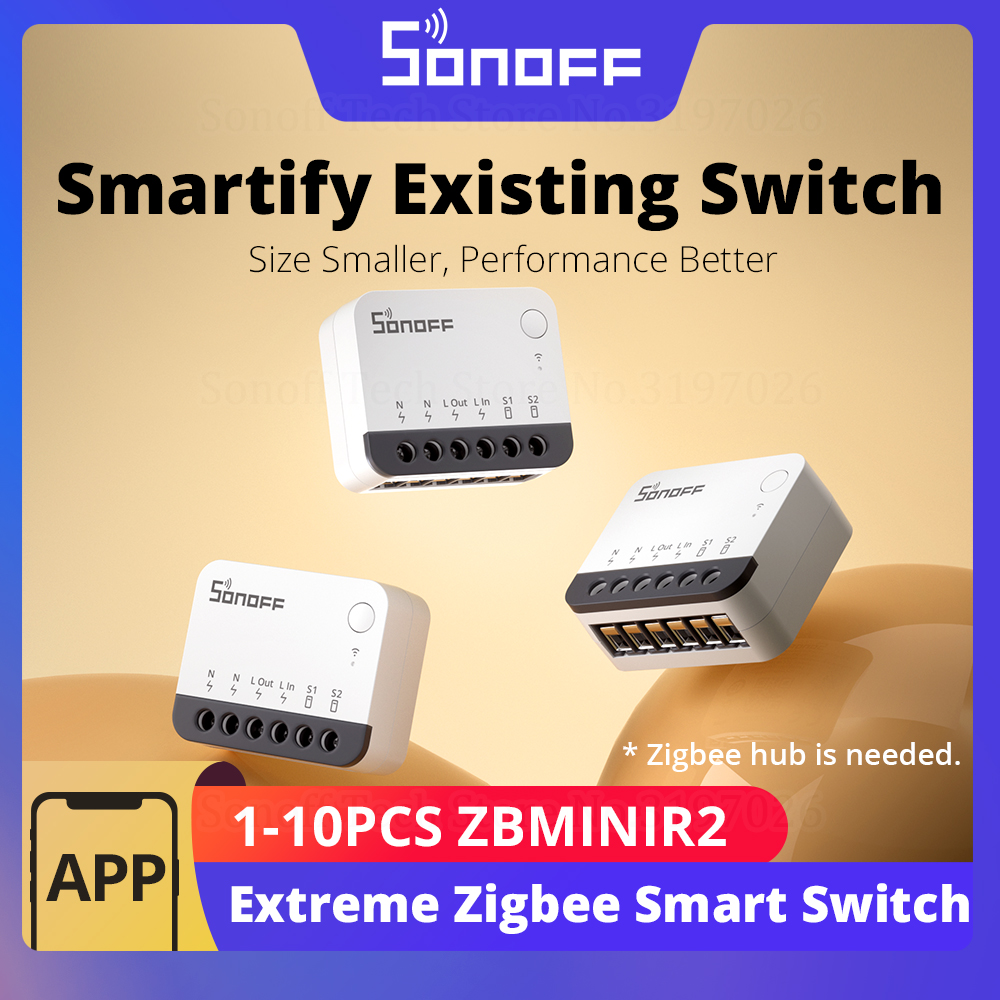 Sonoff Mini R4 - SONOFF ZBMINIR2 Zigbee スマートスイッチ デタッチリレーモード 外部スイッチ制御