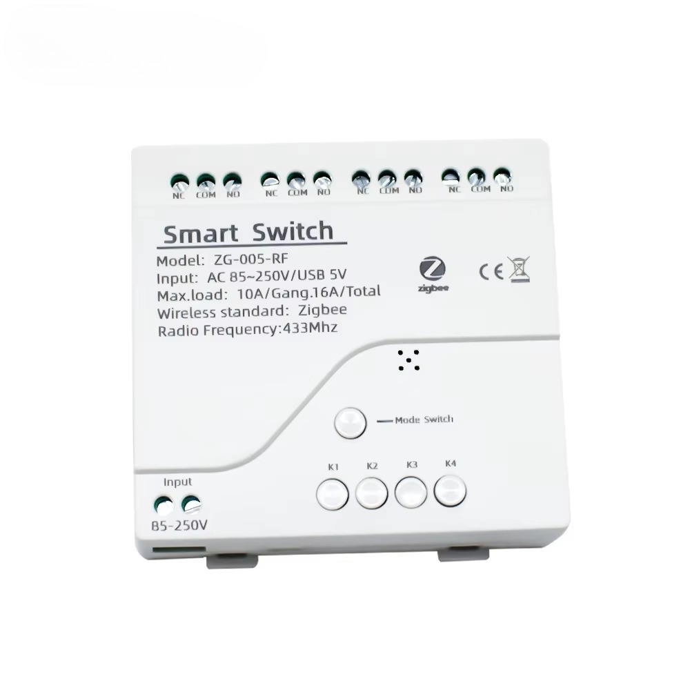 Tuya Smart - Tuya 4CH Zigbeeスイッチリレーモジュール USB 5V AC