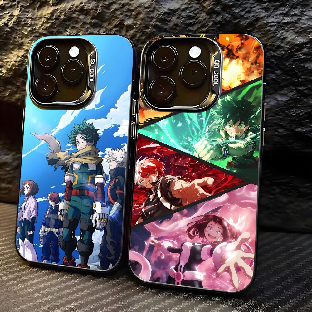 Shelly - 僕のヒーローアカデミアの人気アニメスマホケース、lMDカラーのシルバーシェル、iPhone 17、16、e、15、14、13、12、11 Pro Max Plus対応