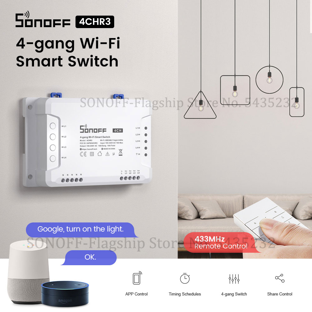 Itead sonoff 4ch r3 wifiワイヤレスリ - Sonoff のレビューと価格