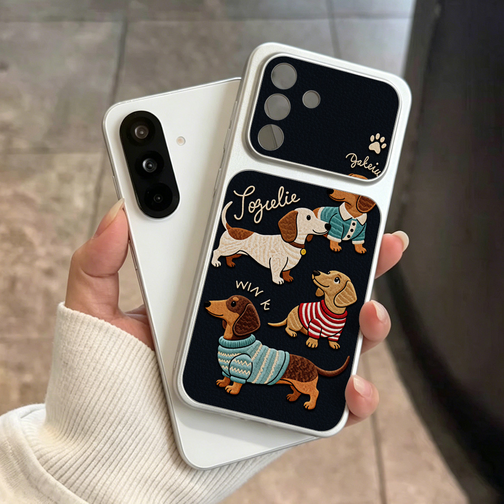 漫画風ダックスフント柄スマホケース サムスン A56 A55 - Shelly のレビューと価格