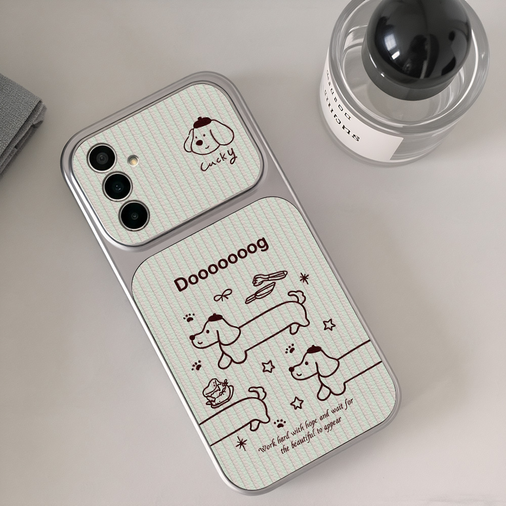 漫画風ダックスフント柄スマホケース サムスン A56 A55 - Shelly のレビューと価格
