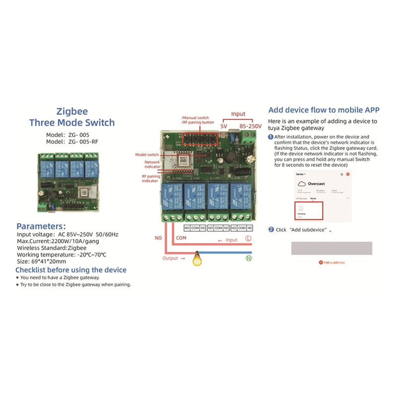 [NEWA08R] 4チャンネル Tuya Zigbee ス - Smart Relay Tuya のレビューと価格