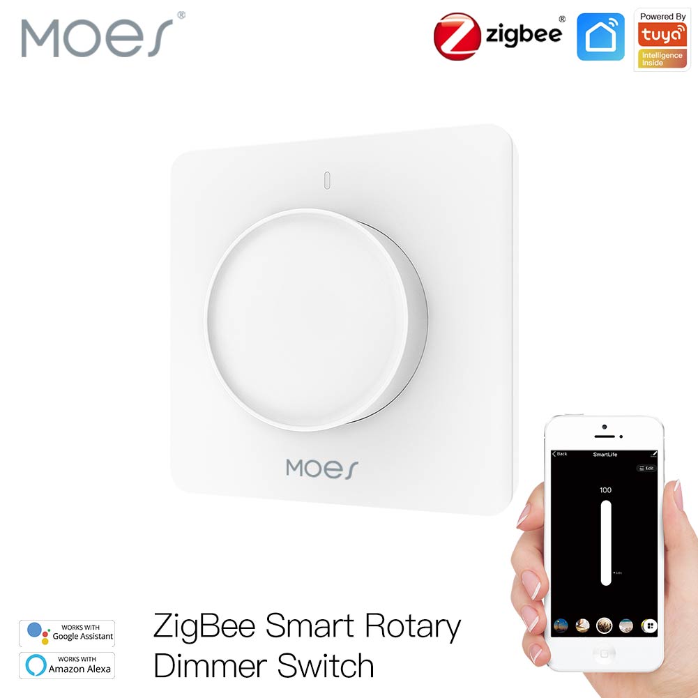 MOES Tuya Zigbee スマート回転式調光スイッチ - Smart Relay Tuya のレビューと価格