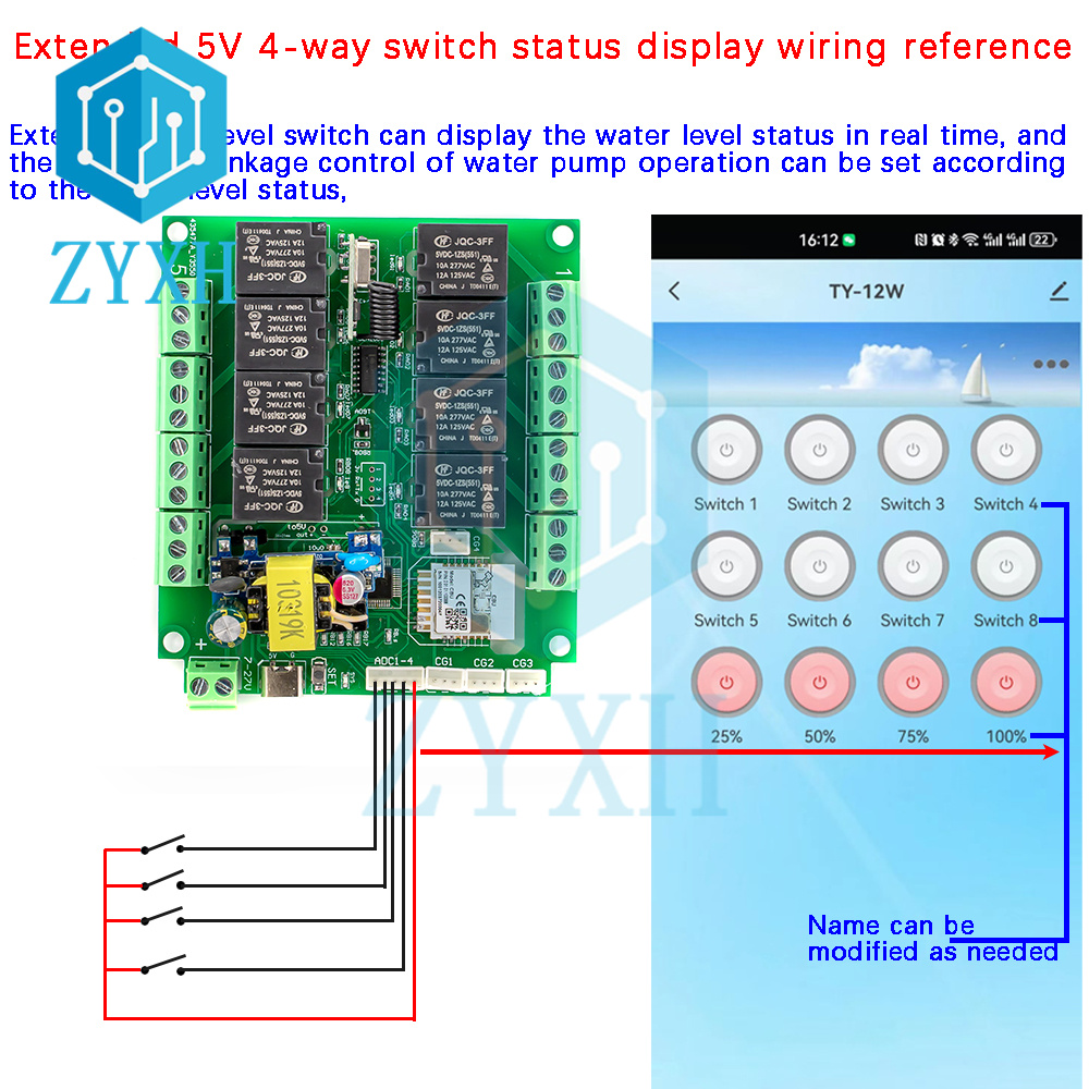 Tuya-リモート制御リレー,8チャンネル,wifi,zig - Tuya 4 Channel のレビューと価格