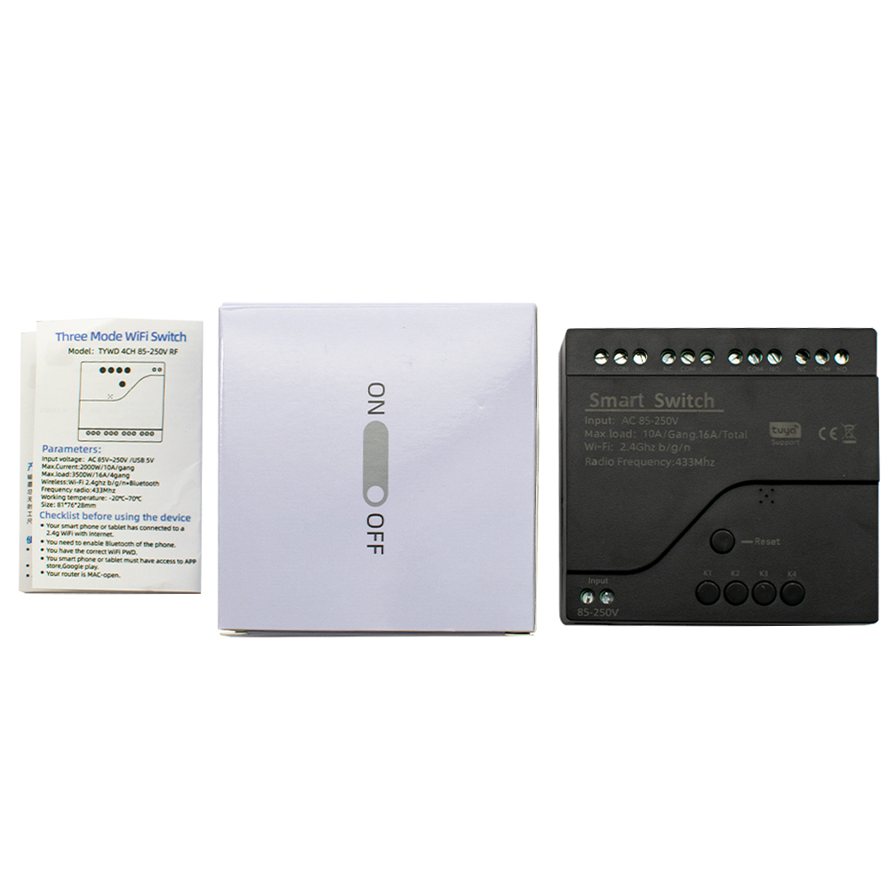 ブラックスタイル Tuya 4CH Wifi スマート家電制 - Tuya 4 Channel のレビューと価格