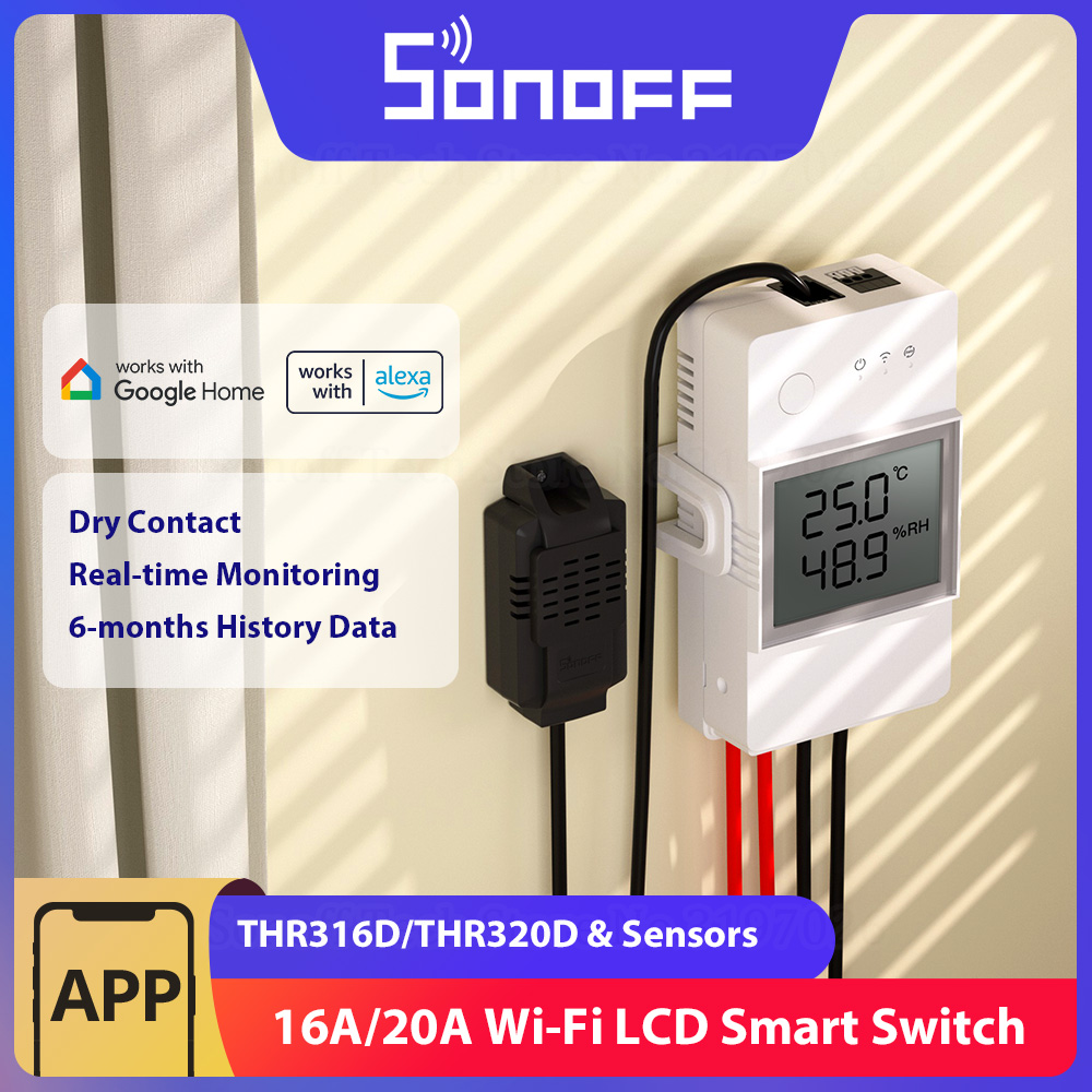 Sensoff-接続された温度および湿度センサー,LCDディ - Sonoff Mini R4 のレビューと価格