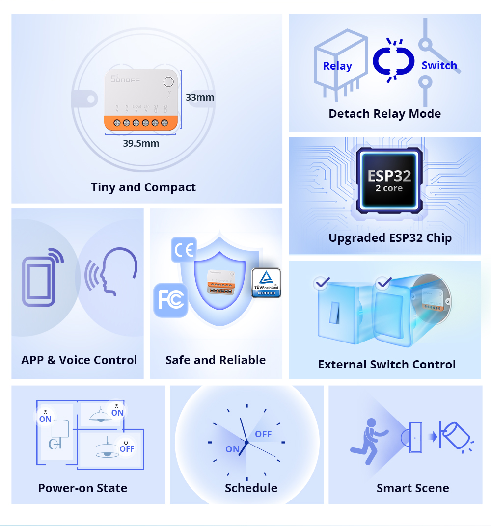 Sonoff Mini R4 Extreme Wifiスマー - Sonoff Mini R4 のレビューと価格