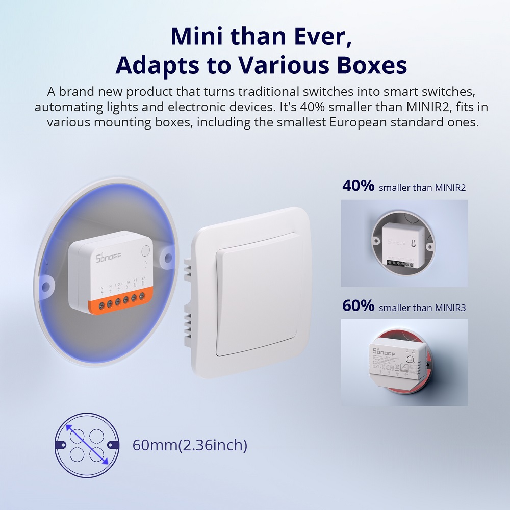Sonoff Mini R4 Extreme Wifiスマー - Sonoff Mini R4 のレビューと価格